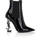 Saint Laurent Women's Opyum Patent Leather Ankle Boots-black
