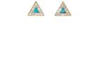 Jennifer Meyer Women's Diamond & Turquoise Triangle Stud Earrings