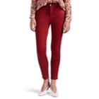 L'agence Women's Margot Coated Skinny Crop Jeans - Red