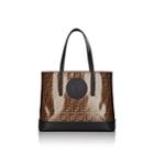 Fendi Women's Coated Canvas & Leather Tote Bag - Brown