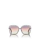 Chlo Women's Poppy Butterfly Sunglasses - 259-havana, Grey Yellow