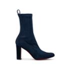 Christian Louboutin Women's Gena Stretch-suede Ankle Boots - Marine