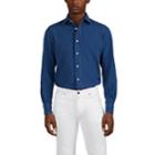 Fioroni Men's Cotton Chambray Shirt - Blue