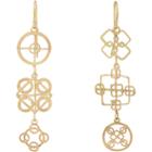 Judy Geib Women's Gold Wheel Triple-drop Earrings