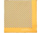 Salvatore Ferragamo Men's Gancio-print Silk Twill Pocket Square-yellow