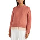 Brock Collection Women's Cashmere Crop Mock-turtleneck Sweater - Pink