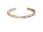 Malcolm Betts Women's Twist-accented Yellow Gold & Silver Cuff