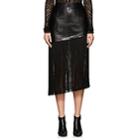 Helmut Lang Women's Fringe-trimmed Leather Asymmetric Miniskirt-blk
