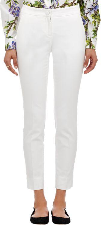 Dolce & Gabbana Pique Cropped Pants-white
