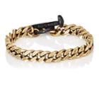 Giles And Brother Men's Flat-curb-chain Bracelet - Black