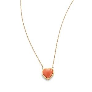 Brent Neale Women's Small Puff Heart Pendant Necklace - Orange