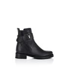 Lanvin Women's Leather Buckle Ankle Boots-black