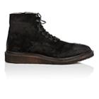 Barneys New York Men's Crepe-sole Oiled Suede Boots - Black