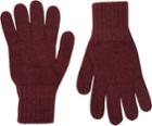 Drake's Contrast-cuff Gloves-red