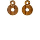 Retrouvai Women's Swivel Earrings-brown