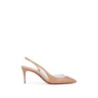 Christian Louboutin Women's Optisexy Leather & Pvc Slingback Pumps - Version Nude