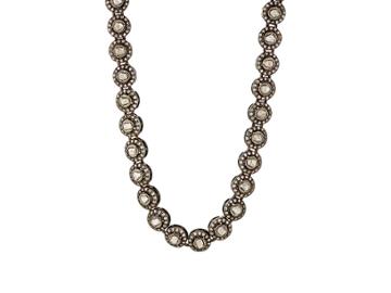 Munnu Women's Single Line White Diamond Necklace