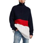 Balenciaga Men's Mixed-stitch Wool-cotton Oversized Sweater - Red
