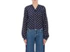 Balenciaga Women's Dot-print Silk Oversized Tieneck Blouse