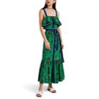Derek Lam 10 Crosby Women's Floral Silk Tank Dress - Green