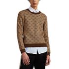 Gucci Men's Gg-jacquard Wool-cotton Sweater - Beige, Tan
