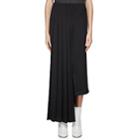 Maison Margiela Women's Asymmetric-hem Pleated Skirt-black