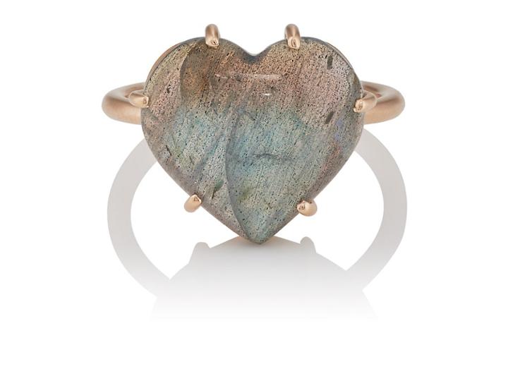 Irene Neuwirth Women's Heart-shaped Labradorite Ring