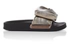 Robert Clergerie Women's Wendy Metallic Leather Slide Sandals