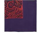 Fairfax Men's Paisley Silk Pocket Square-purple