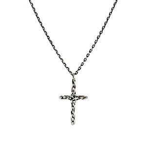 Dean Harris Men's Cross Pendant Necklace - Silver