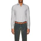 Cifonelli Men's Herringbone Cotton Shirt-light Gray