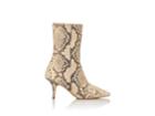 Yeezy Women's Python-stamped Leather Ankle Boots