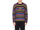 Kenzo Men's Tiger-embroidered Striped Wool-blend Sweater