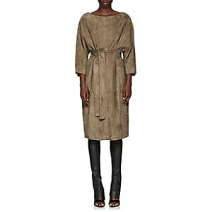 The Row Women's Ramina Belted Suede Dress-sage