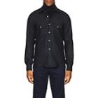 Kiton Men's Plaid Wool-cashmere Shirt Jacket-navy