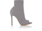 Gianvito Rossi Women's Perforated Knit Ankle Booties