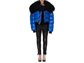 Ben Taverniti Unravel Project Women's Fur-collar Down-quilted Coat