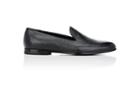 Armani Men's Textured Patent Leather Venetian Slippers