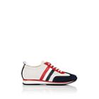 Thom Browne Men's Suede & Leather Sneakers-white