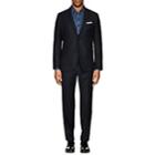 John Vizzone Men's Checked Wool Two-button Suit-navy