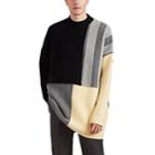Jil Sander Men's Patchwork Oversized Sweater - Navy