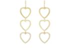 Jennifer Meyer Women's Diamond Three-open-heart Drop Earrings