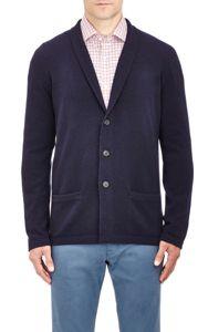 Malo Shawl Neck Cardigan-blue