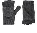Barneys New York Convertible Fingerless Gloves-grey