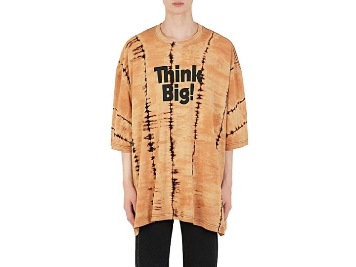 Balenciaga Men's Think Big! Cotton Oversized T-shirt