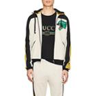 Gucci Men's Embroidered Tech-jersey Hooded Track Jacket - Ivorybone