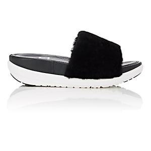 Fitflop Limited Edition Women's Shearling Slide Sandals-black