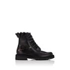Valentino Garavani Women's Ruffled Leather Ankle Boots-black