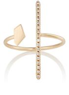 Hirotaka Women's White Diamond & Yellow Gold Ring