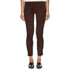 The Row Women's Cosso Suede Skinny Crop Pants-mahogany